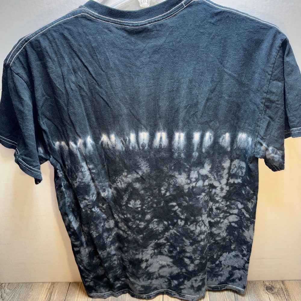 Wolf Double Sided Outdoor T-Shirt Black/Grey Tie Dye Men’s Size Medium Gildan - Picture 5 of 5